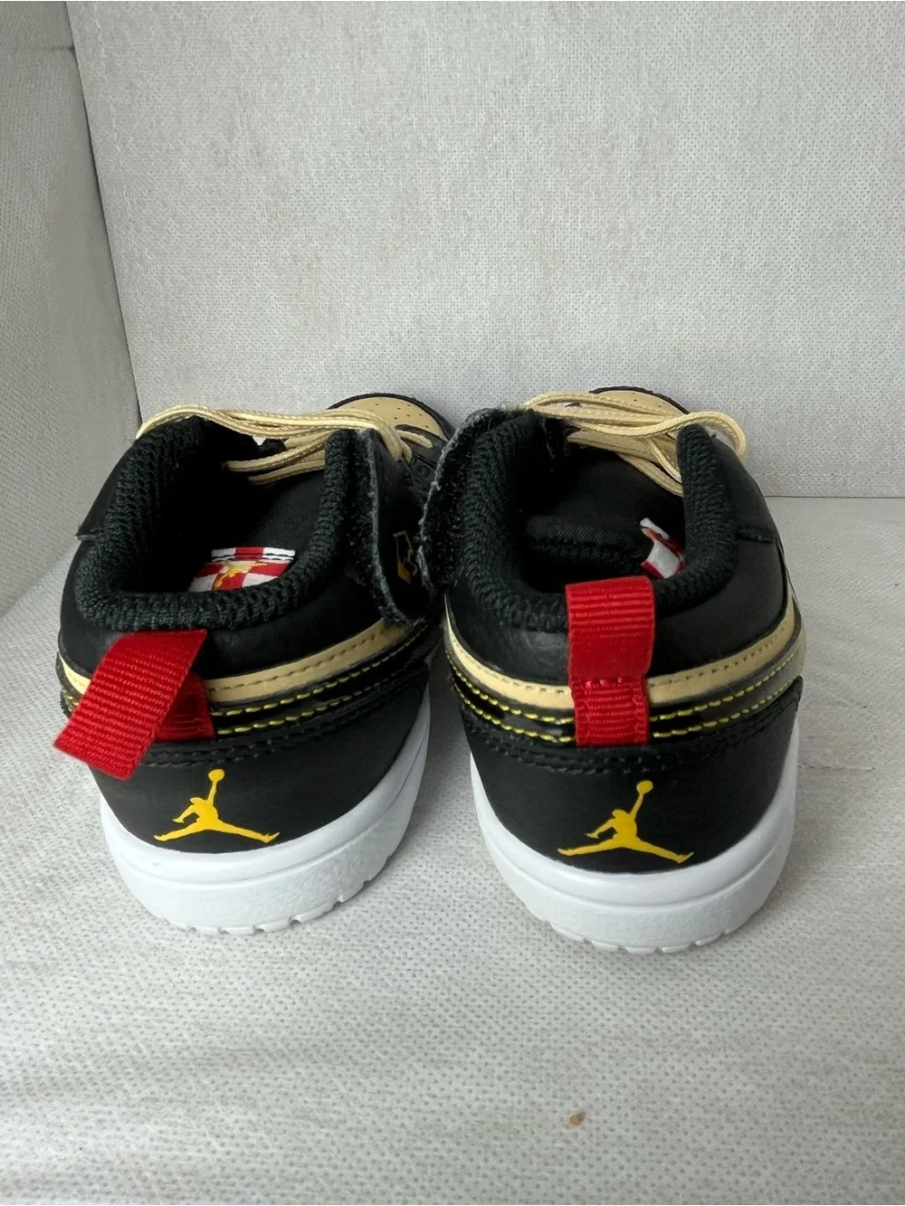 Nike Air Jordan 1 Low Alt Toddler 9C Black Beige Kids Sneakers Authentic